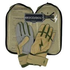 Bruce Bolt Premium Pro Military Series Long Cuff Batting Gloves: Beige -Baseball Gear Shop IMG 0884