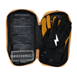 Bruce Bolt PREMIUM PRO Long Cuff Batting Gloves: Black -Baseball Gear Shop LC BLKG BAG2