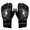 Bruce Bolt PREMIUM PRO Long Cuff Batting Gloves: Black 1 Bruce Bolt PREMIUM PRO Long Cuff Batting Gloves: Black -Baseball Gear Shop LC BLKG HERO