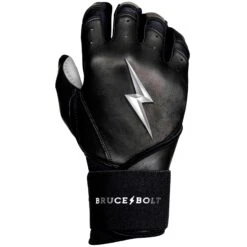 Bruce Bolt PREMIUM PRO Chrome Series Long Cuff Batting Gloves: Black 15 Bruce Bolt PREMIUM PRO Chrome Series Long Cuff Batting Gloves: Black -Baseball Gear Shop LC CHRB RIGHT