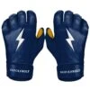 Bruce Bolt PREMIUM PRO Short Cuff Batting Gloves: Navy -Baseball Gear Shop SC NVYG HERO