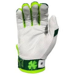2023 Spiderz Ltd Ed "Lucky" ENDITE Batting Gloves: Dark Green/Kelly Green/White -Baseball Gear Shop Spiderz Lucky Batting Gloves 2
