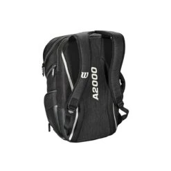 Wilson A2000 Players Backpack Bat Bag: WTA2000 -Baseball Gear Shop WTA20BPBL 3 Wilson A2000 Backpack Black Silver Back.png.cq5dam.web .1200.1200