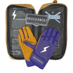 Bruce Bolt PREMIUM PRO Short Cuff Batting Gloves: Purple -Baseball Gear Shop premium pro short cuff batting gloves purple brucebolt 271484